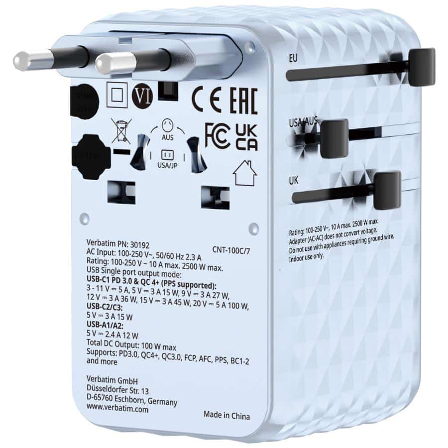 Verbatim 30192 oplader voor mobiele apparatuur Universeel Blauw AC Snel opladen Binnen - Afbeelding 6