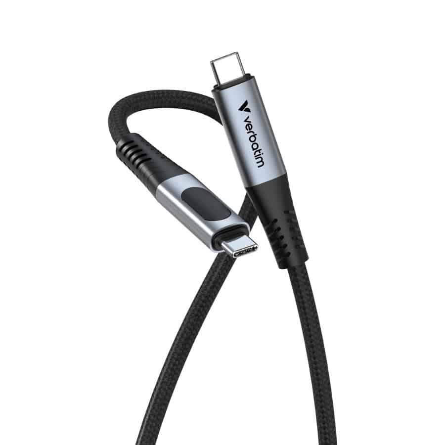 Verbatim 31849 USB-kabel USB4 Gen 2x2 1,2 m USB C 40 Gbit/s 240 W Zwart - Afbeelding 7