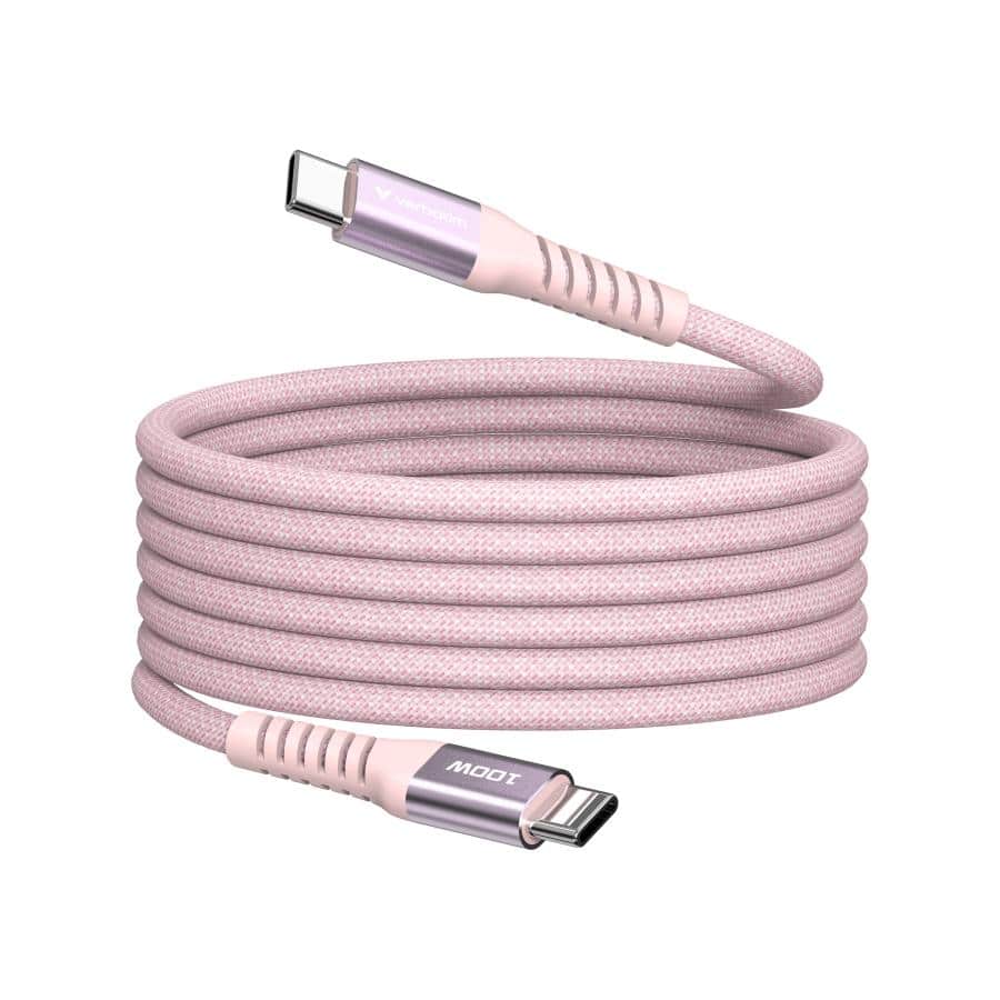 Verbatim Sync & Charge Magnetische Kabel - 100W USB-C naar USB-C 120 cm Roze - Afbeelding 8