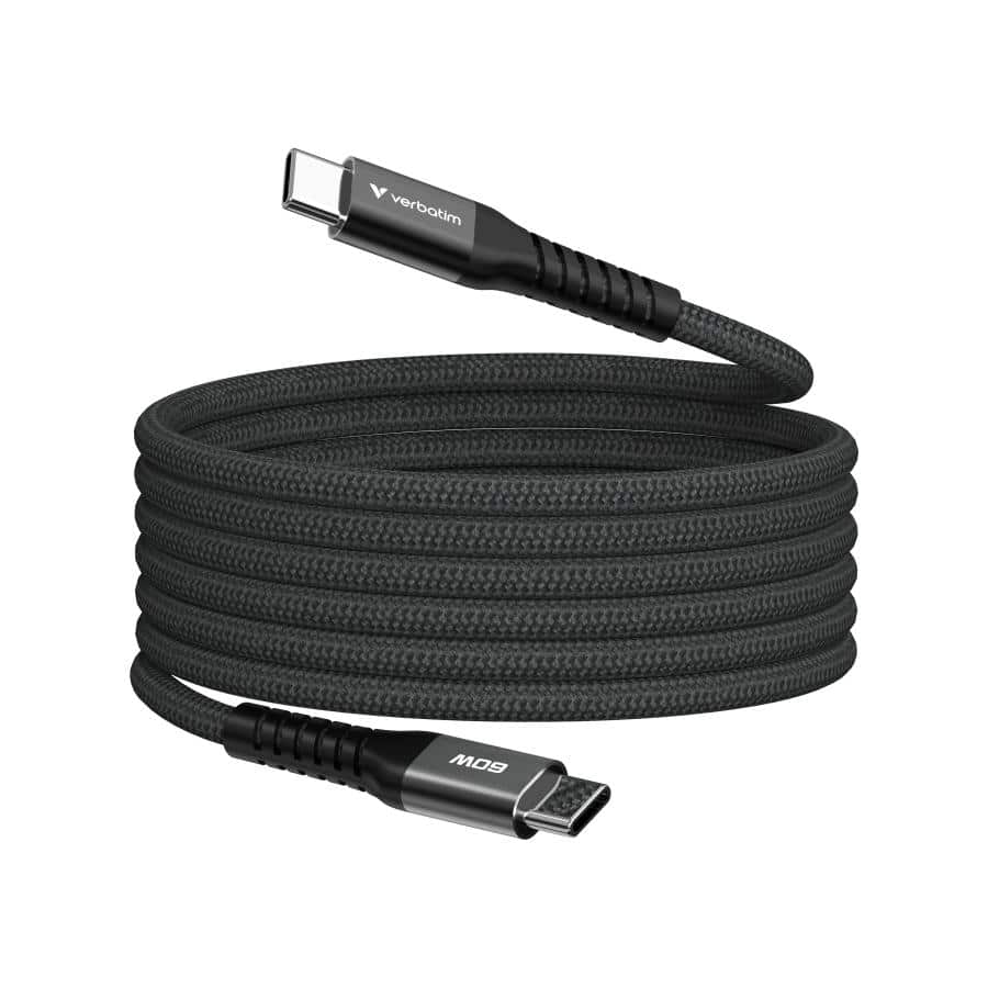 Verbatim Sync & Charge Magnetische Kabel - 60W USB-C naar USB-C 120 cm Zwart - Afbeelding 8