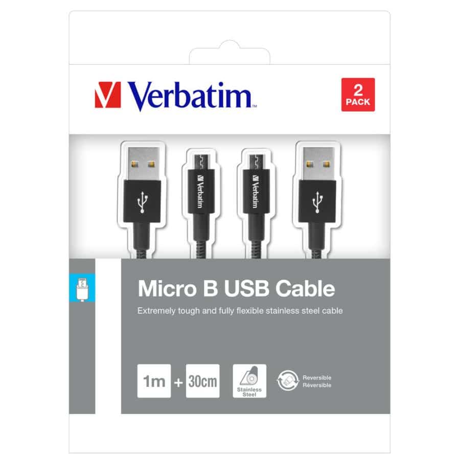 Verbatim 48875 USB-kabel USB 3.2 Gen 1 (3.1 Gen 1) 1 m Micro-USB A USB A Zwart - Afbeelding 6