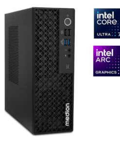 MEDION Picoworx T80 III Copilot+ PC Intel Core Ultra 7 256V 16 GB LPDDR5x-SDRAM 1 TB SSD Windows 11 Home Mini PC Zwart - Afbeelding 3