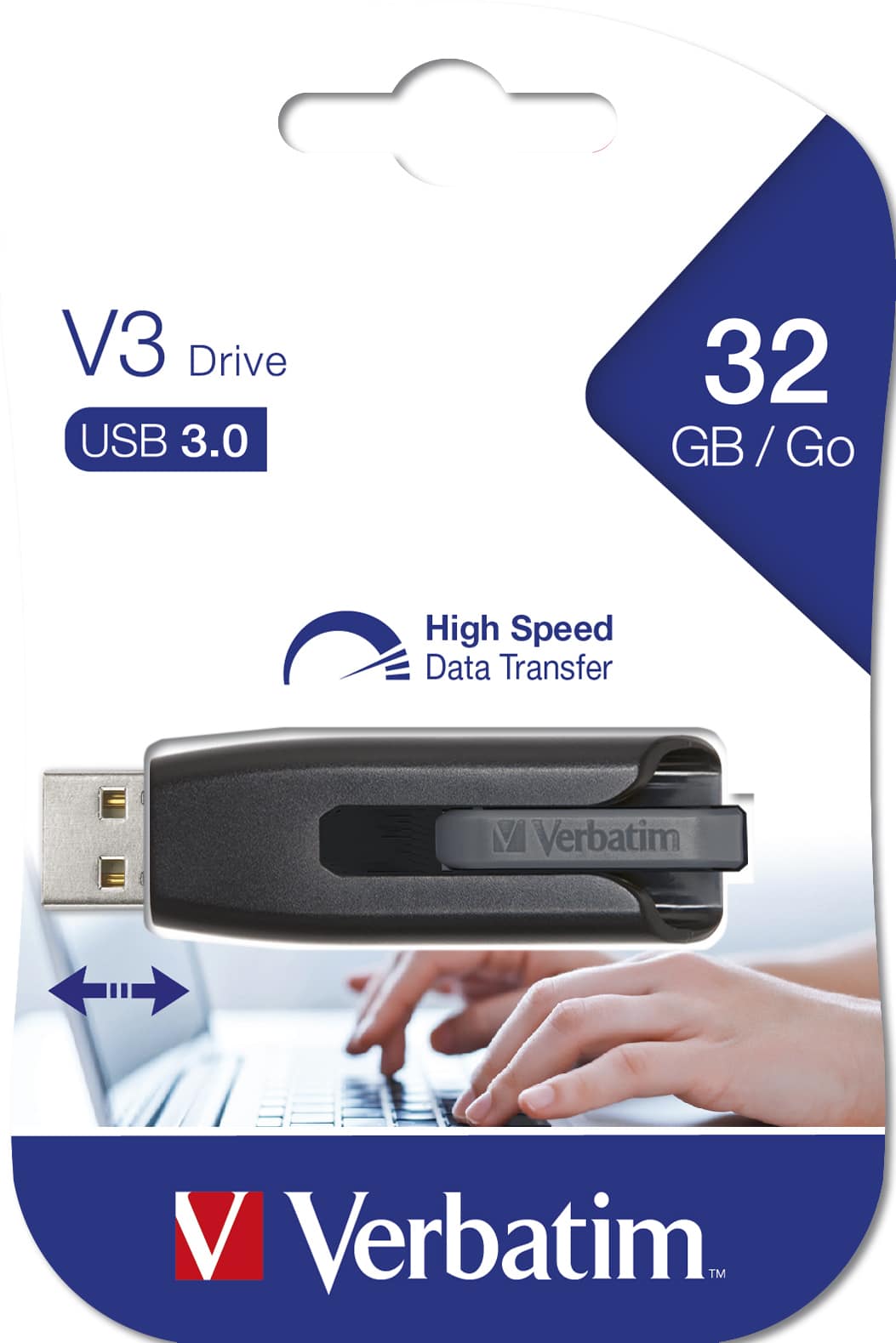 Verbatim V3 - USB-Stick 3.0 32 GB - Zwart - Afbeelding 4