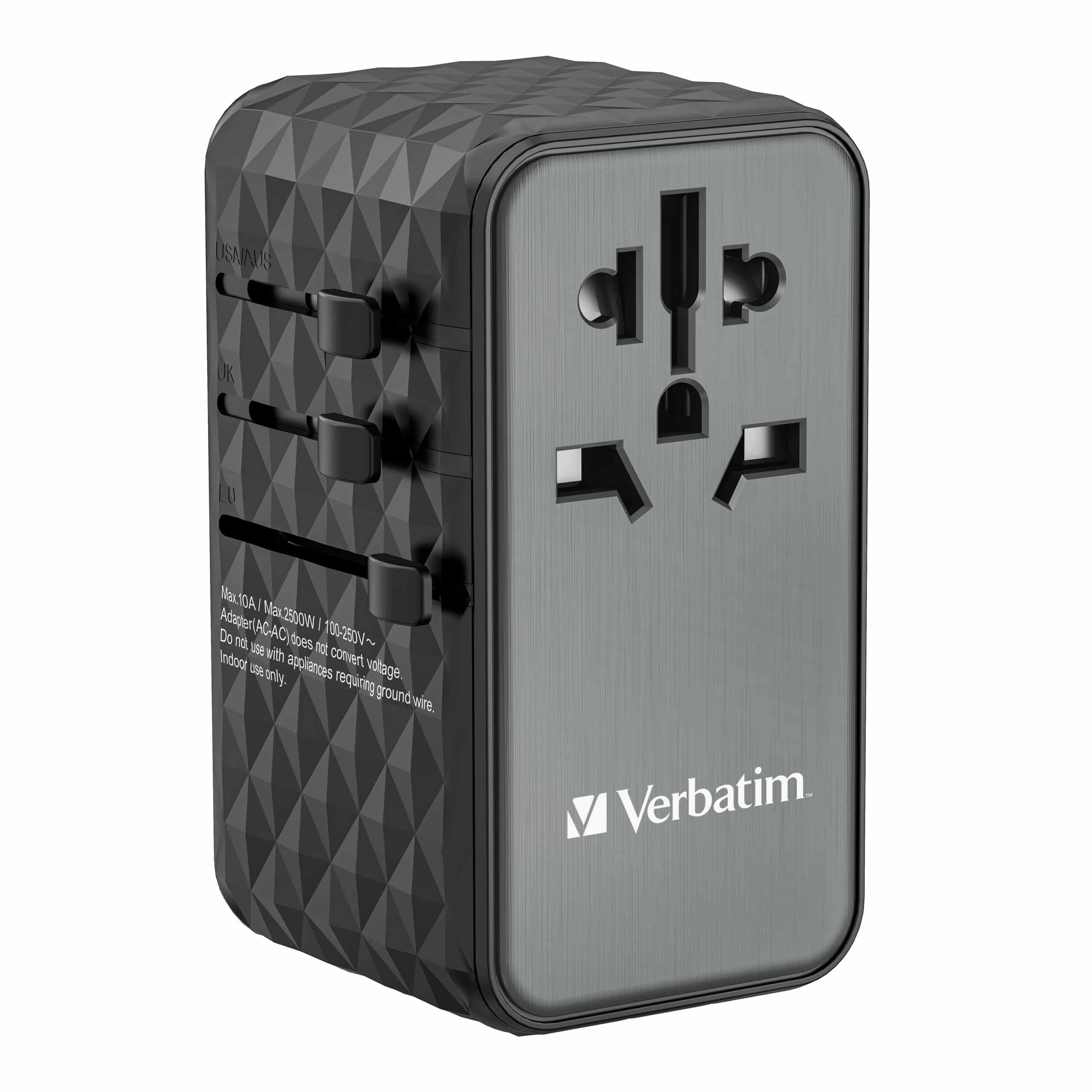 Verbatim UTA-06 100W GaN III universele reisadapter Met 2 x USB-C PD & QC 4+ & 2 x USB-A QC 3.0 poorten - Afbeelding 8