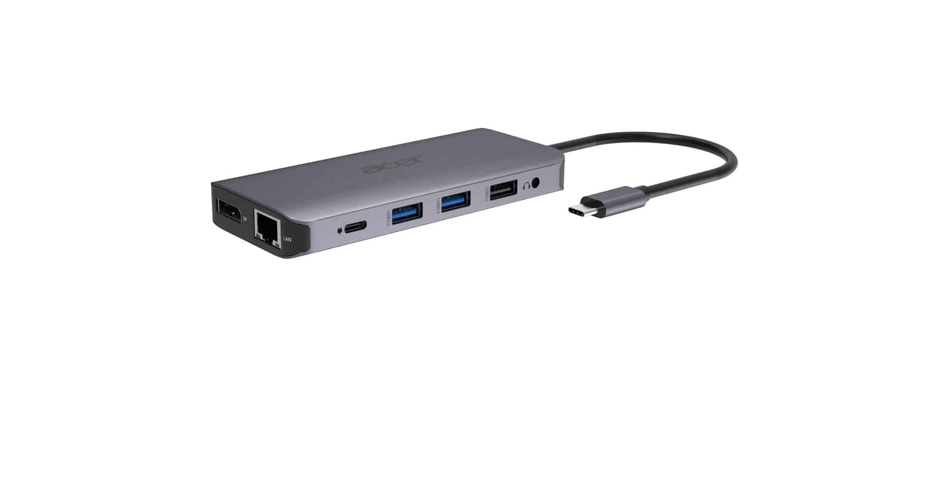Acer 12-in-1 Type-C Dongle Bedraad USB 3.2 Gen 1 (3.1 Gen 1) Type-C Zilver - Afbeelding 2
