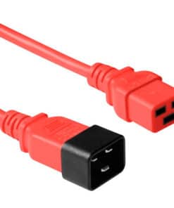 ACT Netsnoer C19 - C20 rood 1,8 m