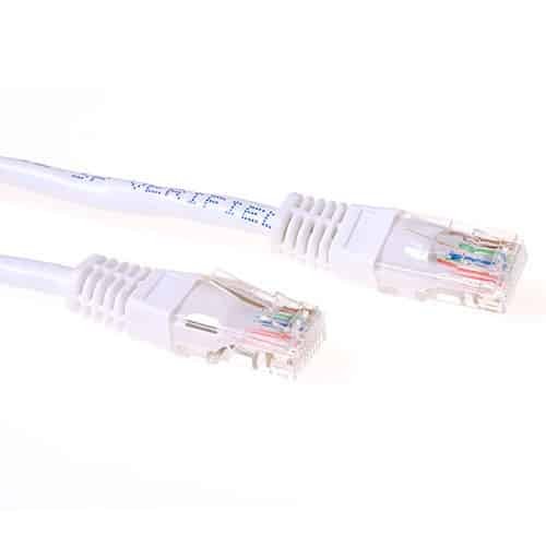 ACT Witte 0,5 meter U/UTP CAT6 patchkabel met RJ45 connectoren