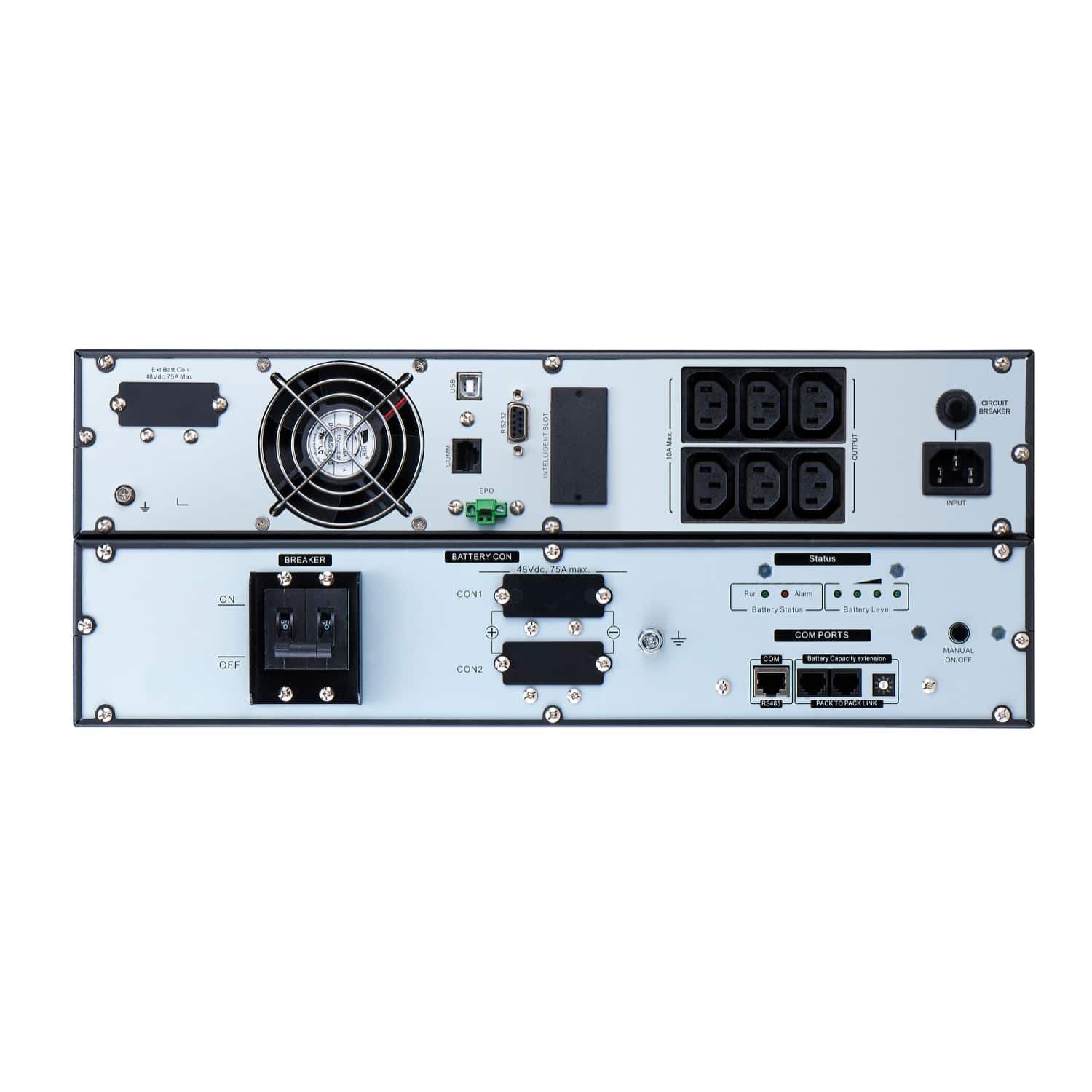 APC Easy-UPS On-Line SRVL1KRILRK Noodstroomvoeding - Li-ion, 6x C13, Rack/tower convertible, extendable runtime, 1000VA Stekkerdoos - Afbeelding 2