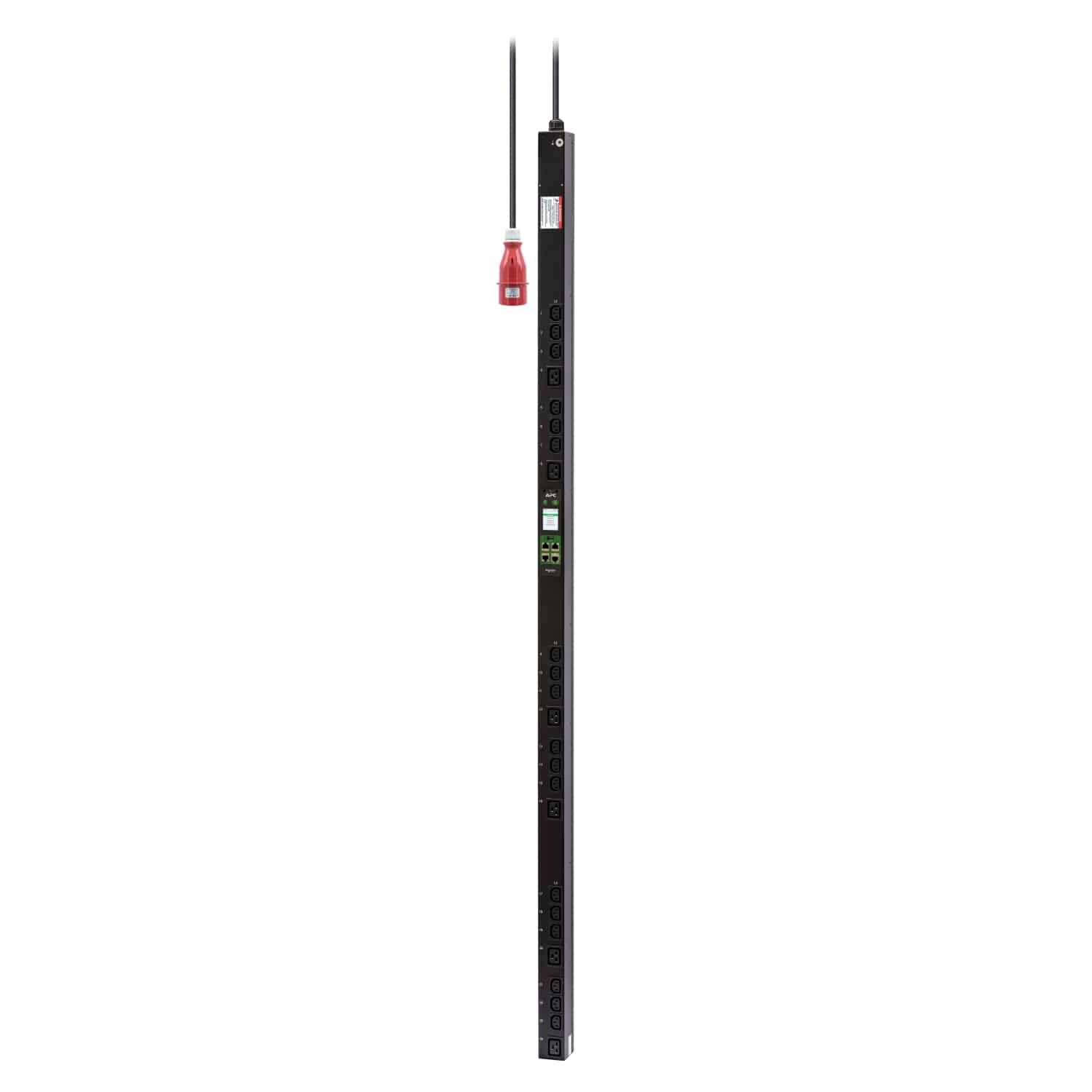 APC Easy PDU EPDU2216MBO, Metered-By-Outlet, 0U, 16A, 400V, (21x)C13 & (3x)C19, IEC60309 16A 3Fase stekker