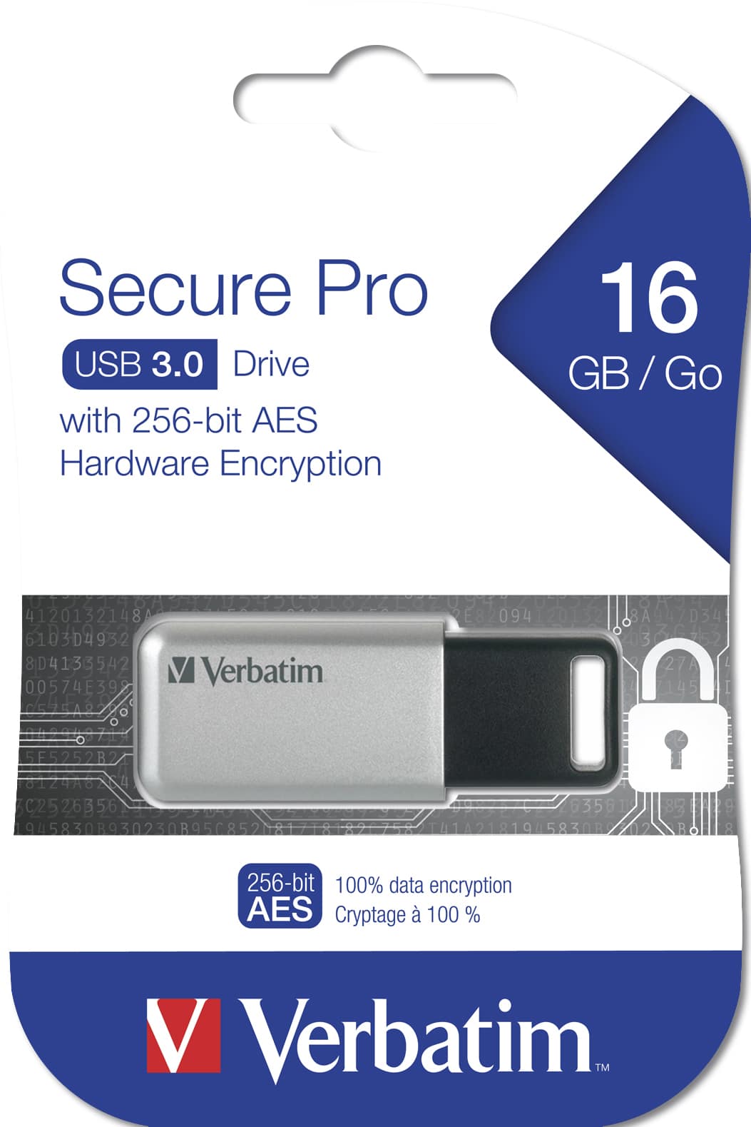 Verbatim Secure Pro - USB-Stick 3.0 16 GB - Zilver - Afbeelding 3