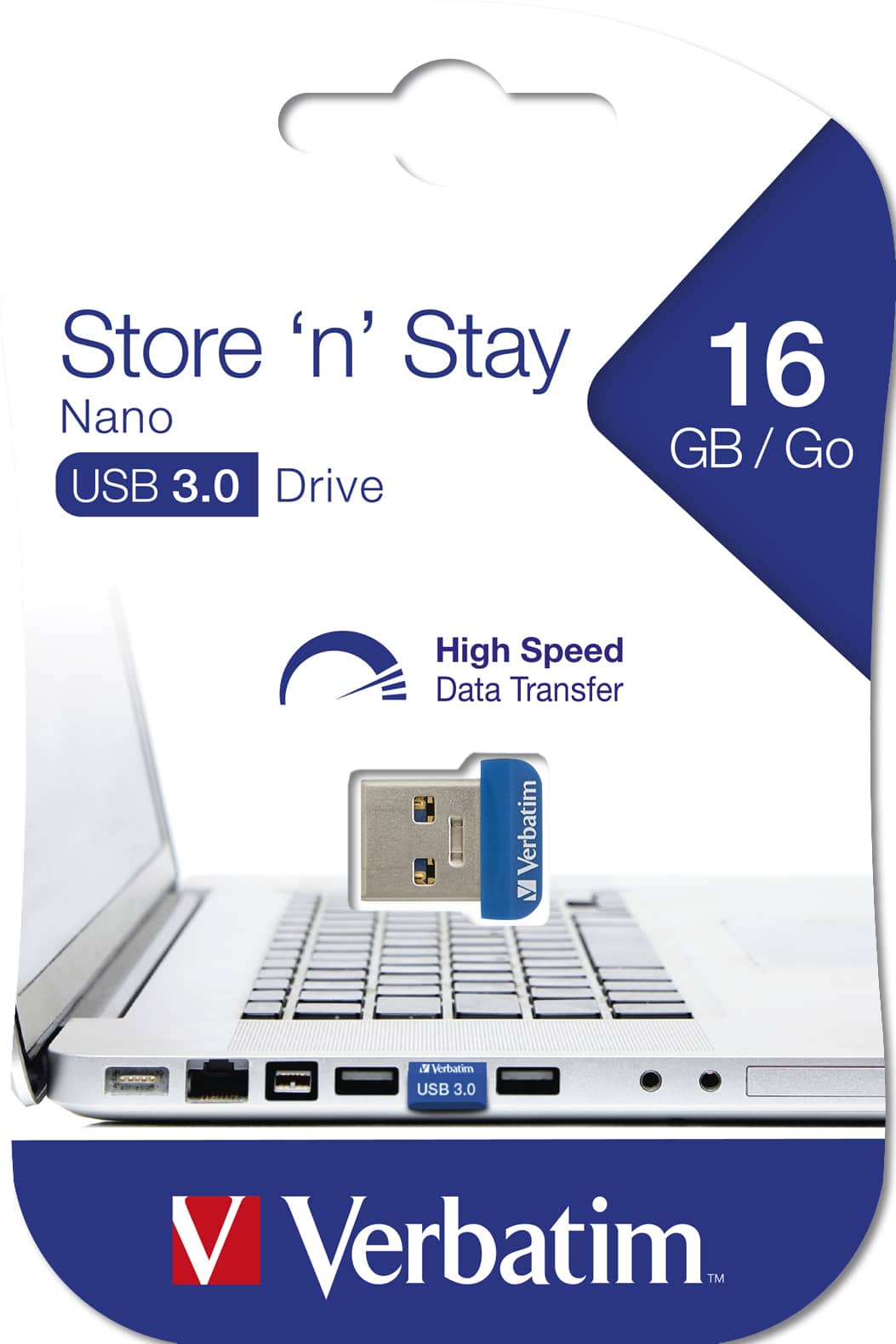 Verbatim Store 'n' Stay NANO - USB-Stick 3.0 16 GB - Blauw - Afbeelding 4