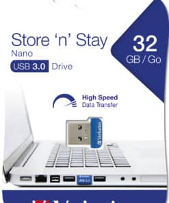 Verbatim Store 'n' Stay NANO - USB-Stick 3.0 32 GB - Blauw - Afbeelding 3