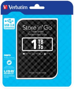 Verbatim Draagbare vaste Store 'n' Go-schijf met USB 3.0 van 1 TB Black