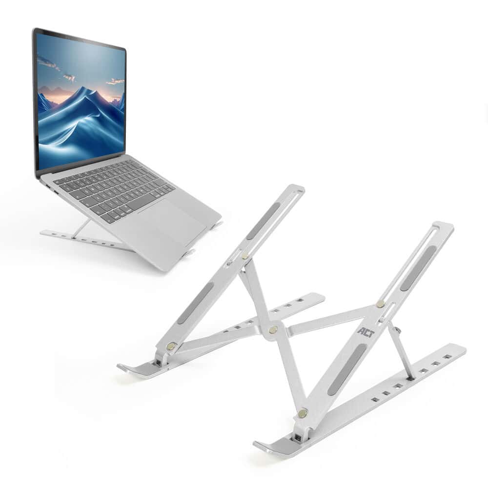 ACT Laptopstandaard inklapbaar, verstelbaar in 7 standen, Essentials