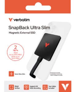 Verbatim SnapBack Ultra Slim SSD 2TB USB Type-C USB 3.2 Gen 2x2 Zwart - Afbeelding 2