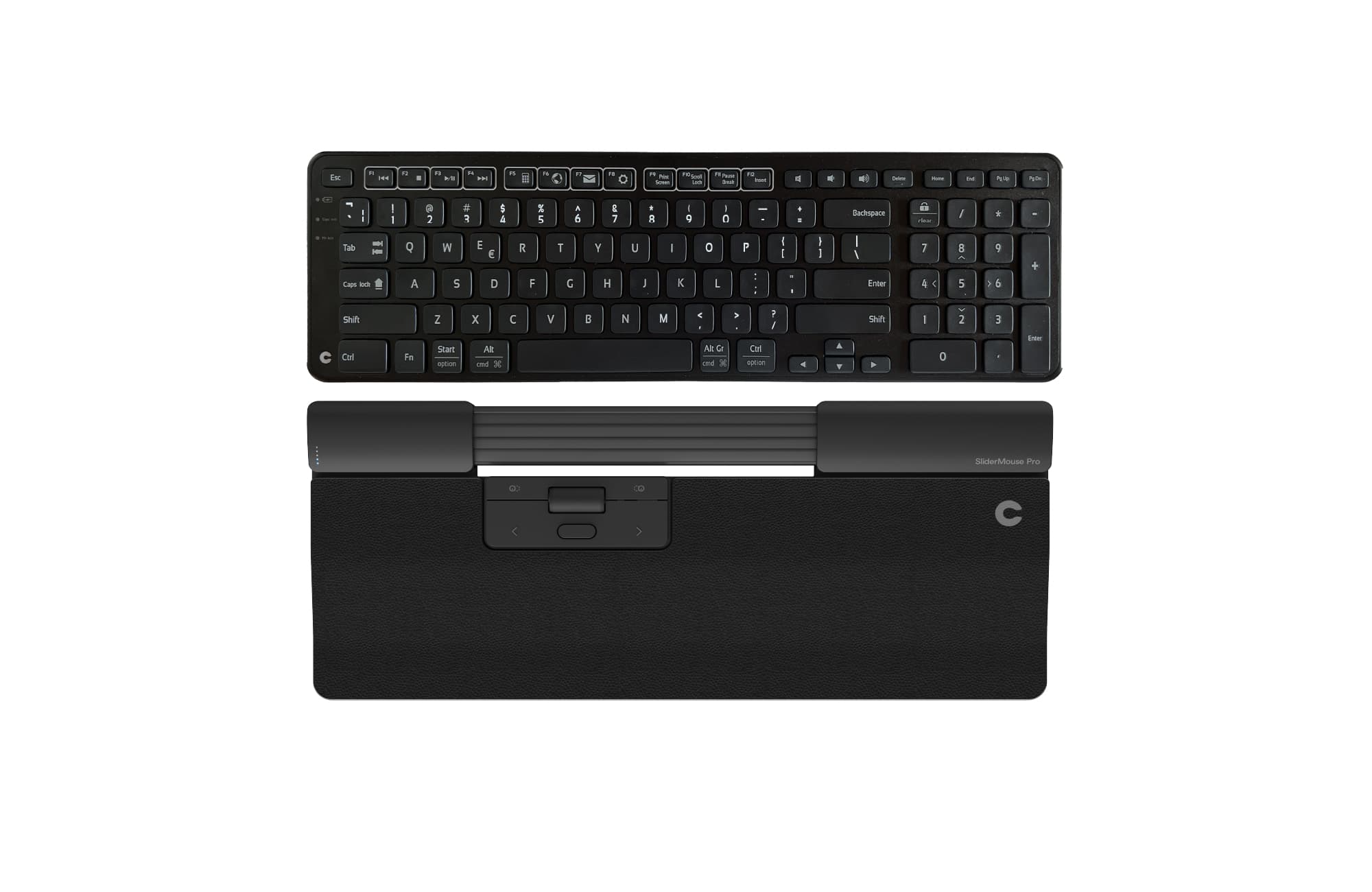 Contour Design SliderMouse Pro Regular vegan leer + Balance Keyboard BK - Draadloos – US Version