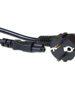 ACT Netsnoer CEE 7/7 male (haaks) - C5 zwart 5 m