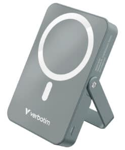 Verbatim Charge 'n' Go Magnetische Draadloze Power Bank 10000mAh met standaard - Grijs