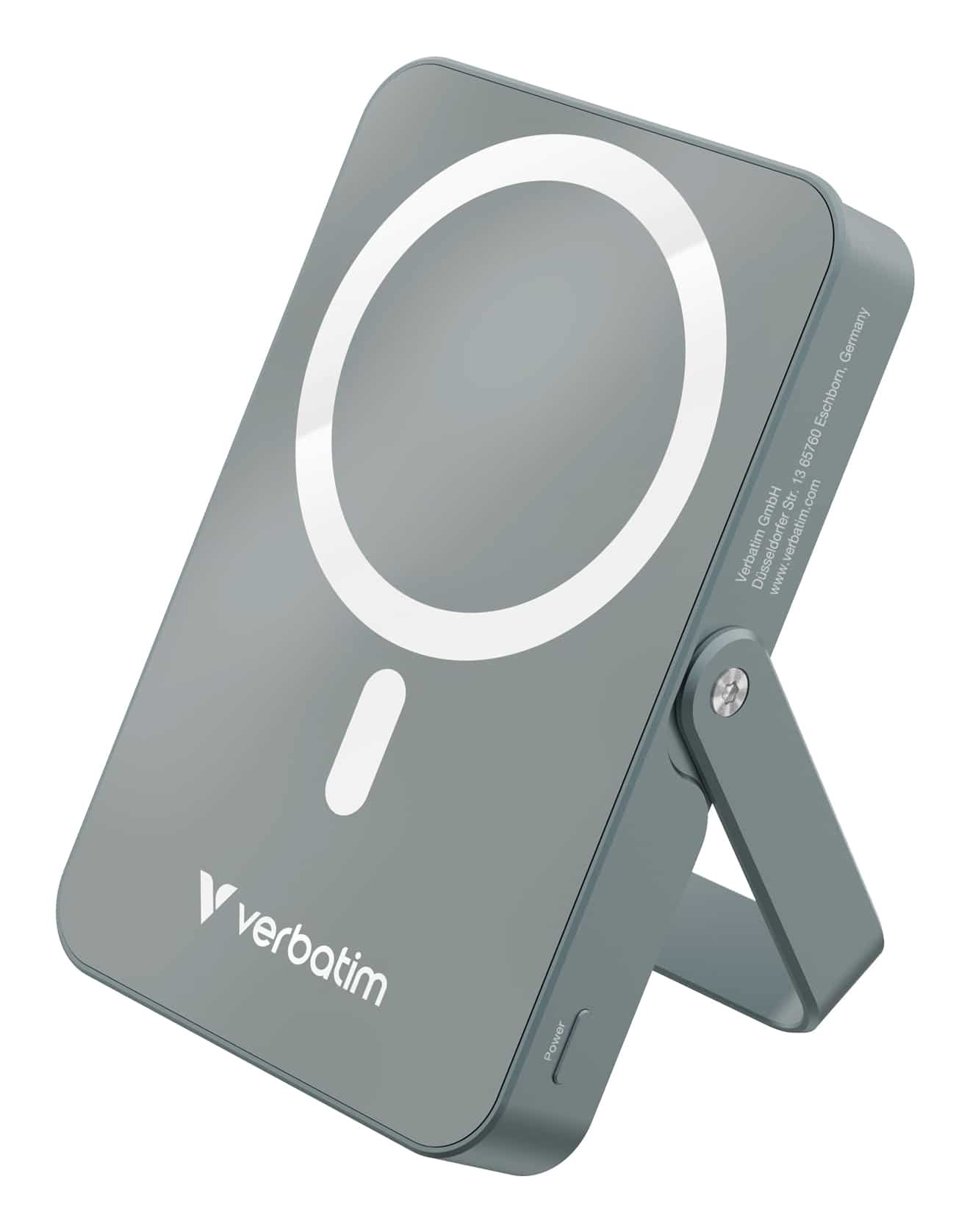 Verbatim Charge 'n' Go Magnetische Draadloze Power Bank 10000mAh met standaard - Grijs