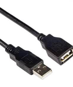 ACT USB 2.0 A male - USB A female zwart 3,00 m