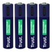 Trust USB-C Oplaadbare AAA Batterijen 4-pack - Oplaadbare AAA batterijen – USB-C oplaadbaar – 4 stuks – Blauw - Afbeelding 3