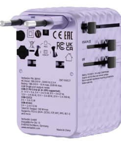 Verbatim 30193 oplader voor mobiele apparatuur Universeel Paars AC Snel opladen Binnen