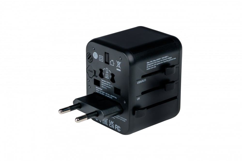 Verbatim 49544 netstekker adapter Universeel Zwart - Afbeelding 3