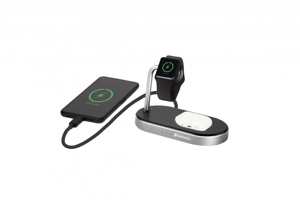 Verbatim WCS-02 Universeel Zwart USB Draadloos opladen Snel opladen Binnen