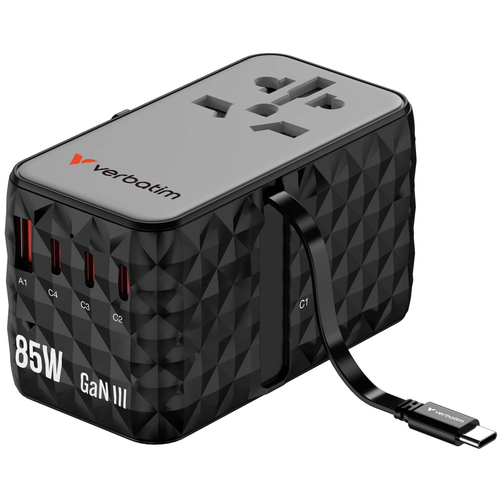 Verbatim Charge 'n' Travel GaN III universele reisadapter 85W - Afbeelding 2