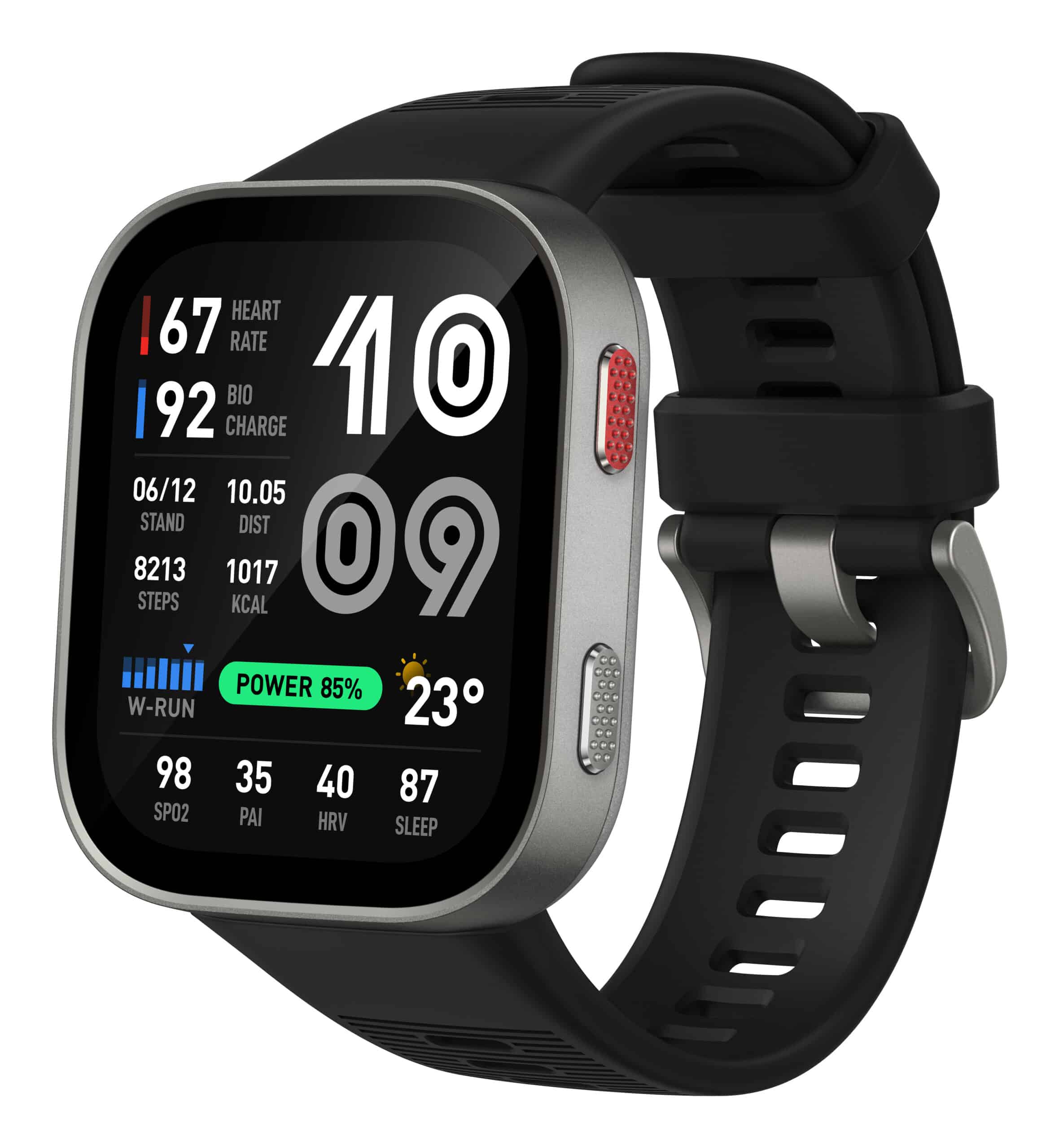 Amazfit Bip Max 5,26 cm (2.07") AMOLED Digitaal 432 x 514 Pixels Touchscreen Zilver Wifi GPS