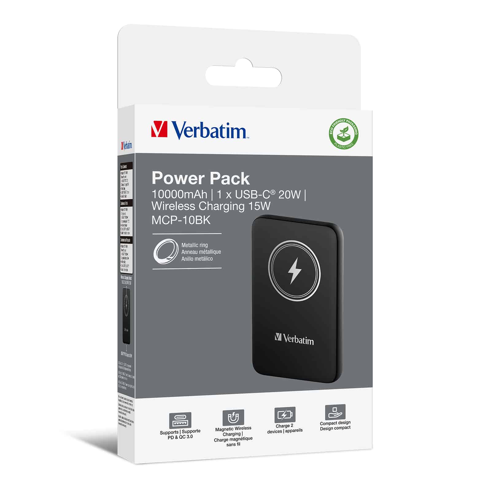 Verbatim Charge 'n' Go Magnetische Draadloze Power Bank 10000mAh Zwart - Afbeelding 5
