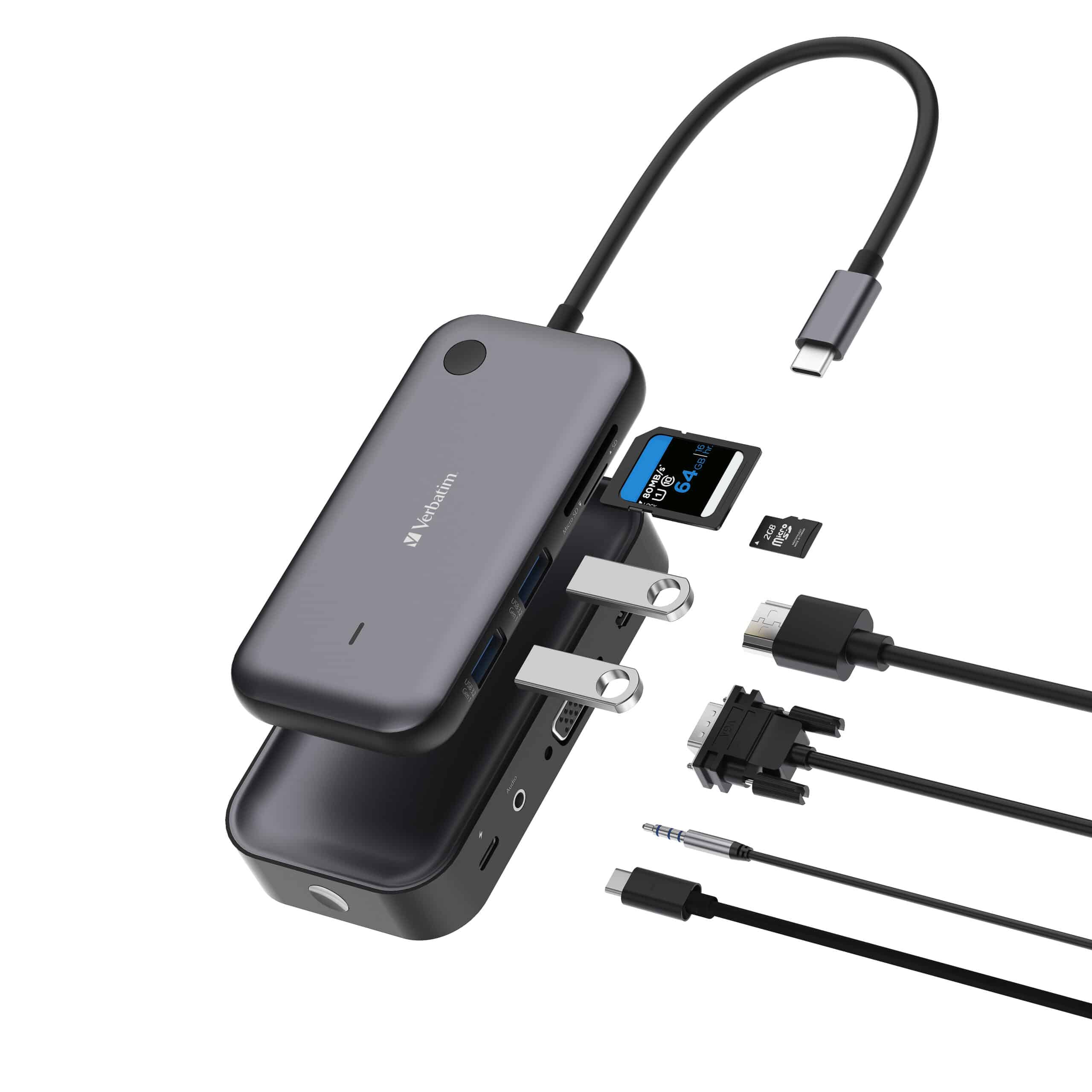 Verbatim Share My Screen 1080 p USB-C draadloze schermadapter met hub WDA-01 - Afbeelding 3
