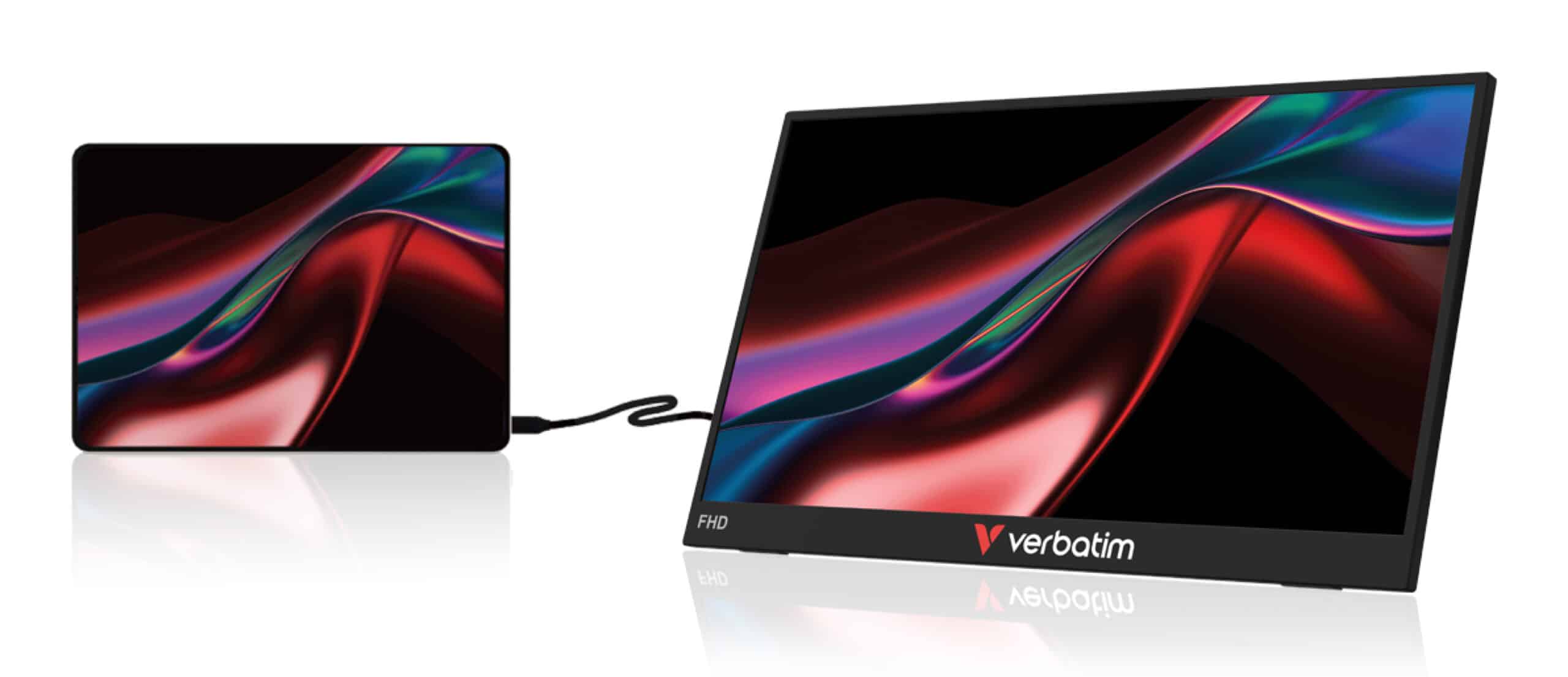 Verbatim Portable 15.6" FHD Monitor LIGHT Draagbare monitor Zwart 39,6 cm (15.6") LCD 1920 x 1080 Pixels - Afbeelding 4