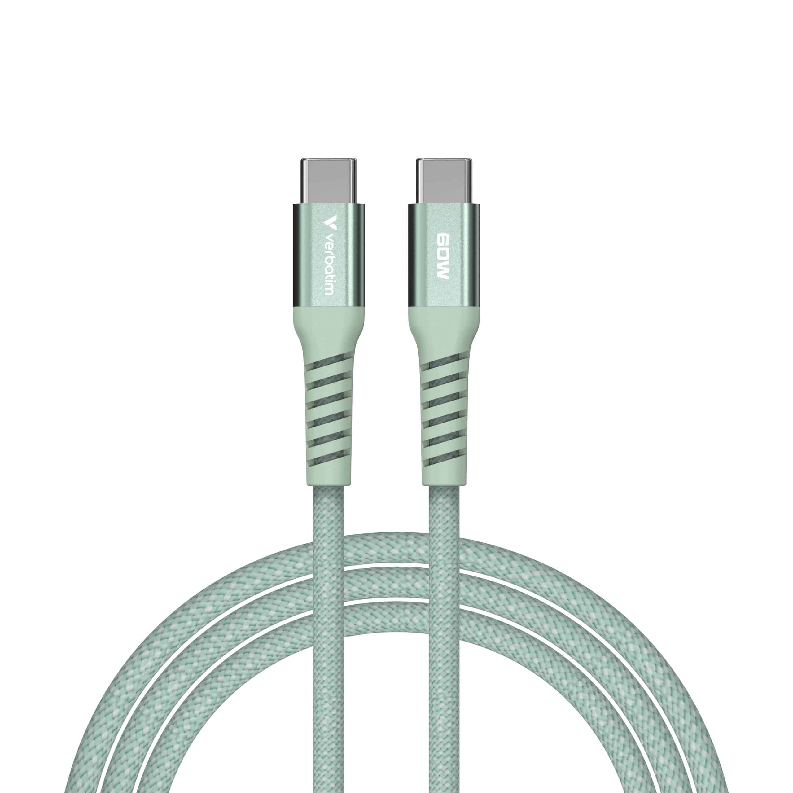 Verbatim Sync & Charge Magnetische Kabel - 60W USB-C naar USB-C 120 cm Groen - Afbeelding 2