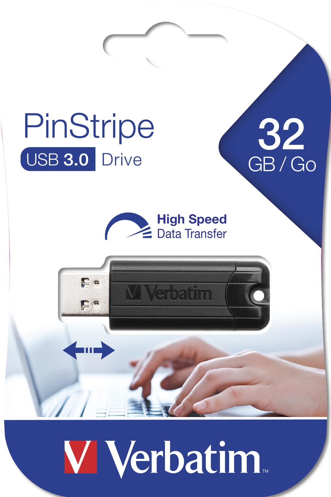 Verbatim PinStripe 3.0 - USB-Stick 3.0 32 GB - Zwart - Afbeelding 5