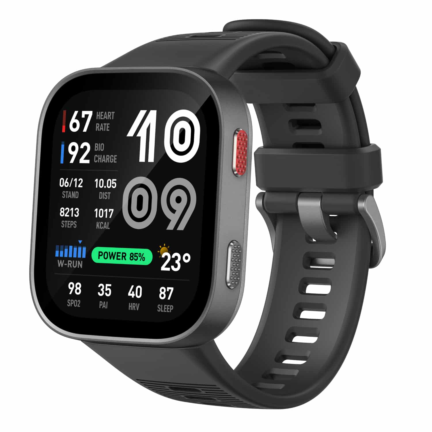 Amazfit Bip Max 5,26 cm (2.07") AMOLED Digitaal 432 x 514 Pixels Touchscreen Grijs GPS
