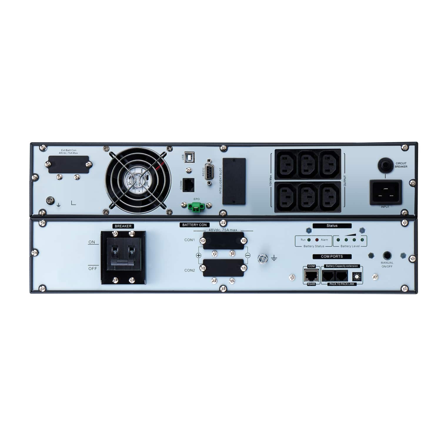 APC Easy-UPS On-Line SRVL2KRILRK Noodstroomvoeding - Li-ion, 6x C13, Rack/tower convertible, extendable runtime, 2000VA Stekkerdoos - Afbeelding 2