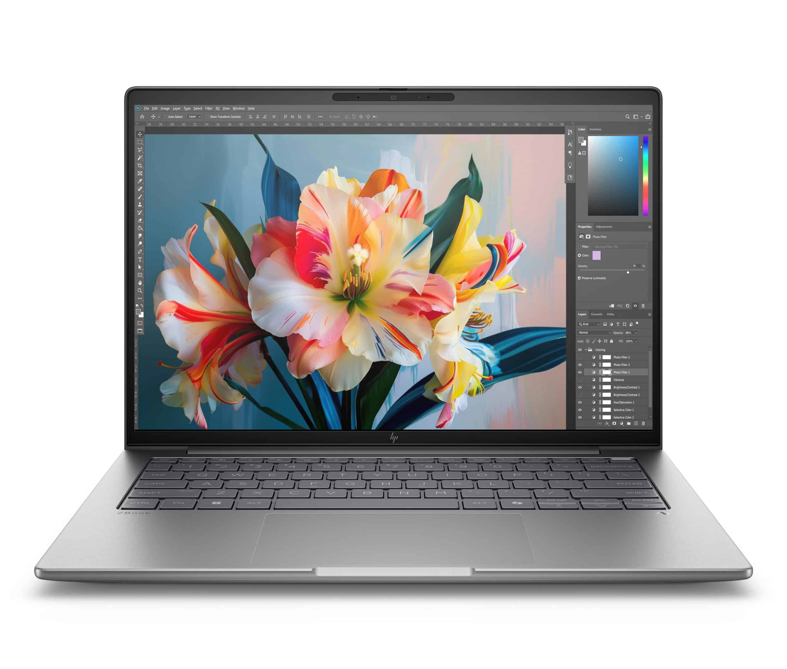 HP ZBook 8 G1i Wolf Pro Security Edition Intel Core Ultra 7 255H Mobiel werkstation 35,6 cm (14") Touchscreen WUXGA 32 GB DDR5-SDRAM 1 TB SSD NVIDIA RTX 500 Ada Wi-Fi 7 (802.11be) Windows 11 Pro AI Workstation, AI PC Zilver