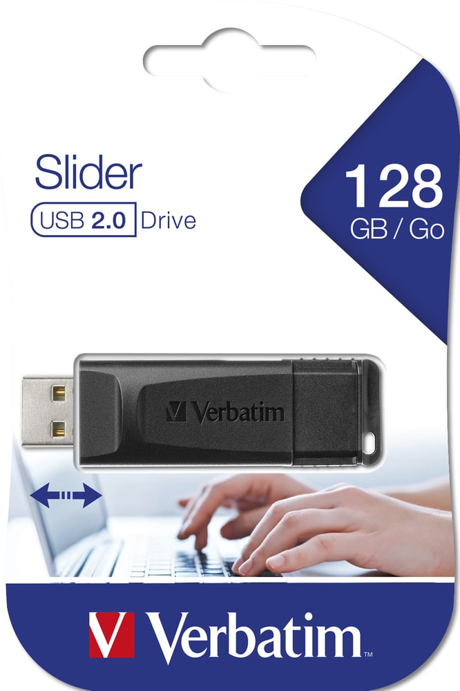 Verbatim Slider - USB-Stick128GB - Zwart - Afbeelding 3
