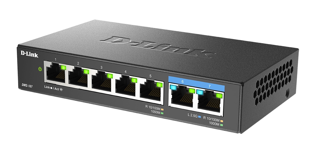 D-Link 7-Poort Multi-Gigabit Unmanaged Switch - Afbeelding 2