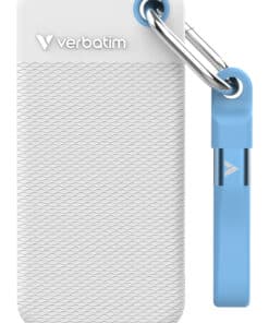 Verbatim Pocket SSD - Zomereditie Wit met 2 rubberen hoezen (wit & lichtblauw) - 1TB