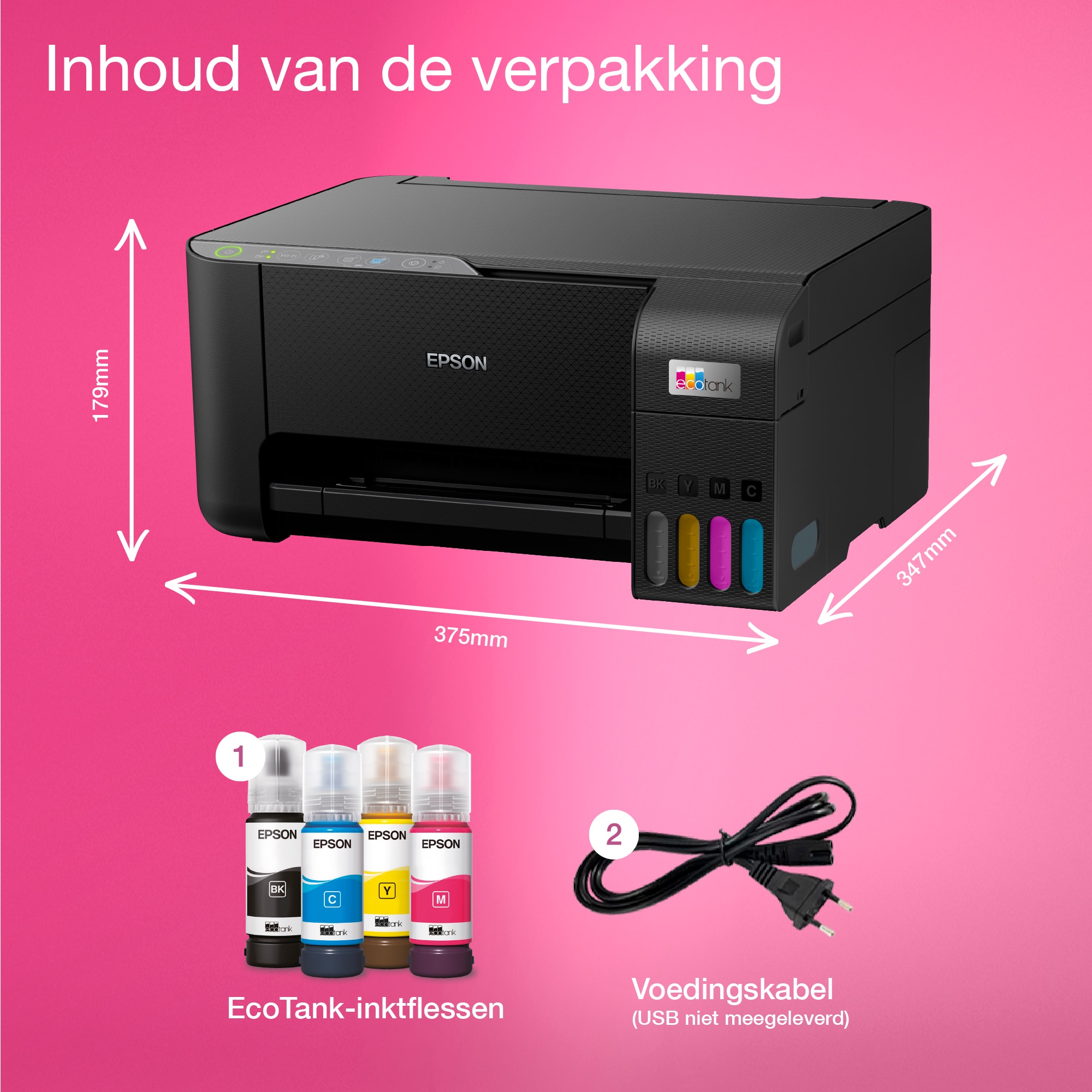 Epson EcoTank ET-2865 A4 multifunctionele Wi-Fi-printer met inkttank, inclusief tot 3 jaar inkt - Afbeelding 4