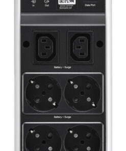 APC Back-UPS Pro voor gamen, 2200VA/1320W, Tower, 230V, 4x Schuko en 2x IEC C13 uitgangen, RGB verlichting, Pure sinusgolf, Arctic (Wit) Stekkerdoos - Afbeelding 2