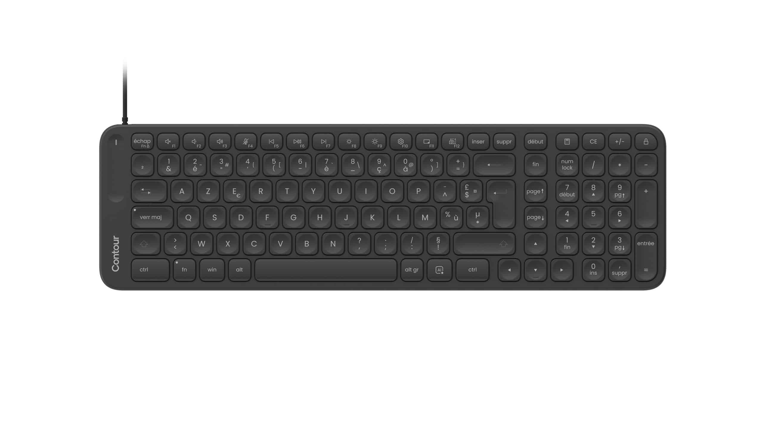 Contour Design Balance toetsenbord Kantoor USB AZERTY Frans Zwart