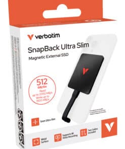 Verbatim SnapBack Ultra Slim SSD 512GB USB Type-C USB 3.2 Gen 2x2 Zwart - Afbeelding 2