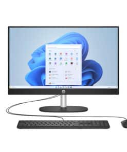 HP 24-cr0060nb AMD Ryzen 5 7520U 60,5 cm (23.8") 1920 x 1080 Pixels Alles-in-één-pc 16 GB LPDDR5-SDRAM 512 GB SSD Windows 11 Home Wi-Fi 6 (802.11ax) Zwart