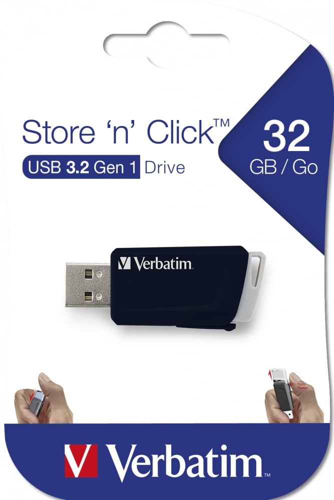 Verbatim Store 'n' Click - USB-Stick 3.2 GEN1 32 GB - Zwart - Afbeelding 5