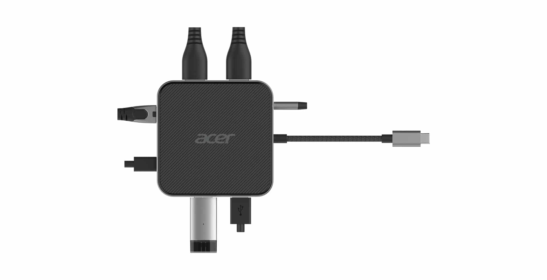 Acer 7-in-1 USB 4 Dongle Bedraad USB4 Zwart, Zilver - Afbeelding 4