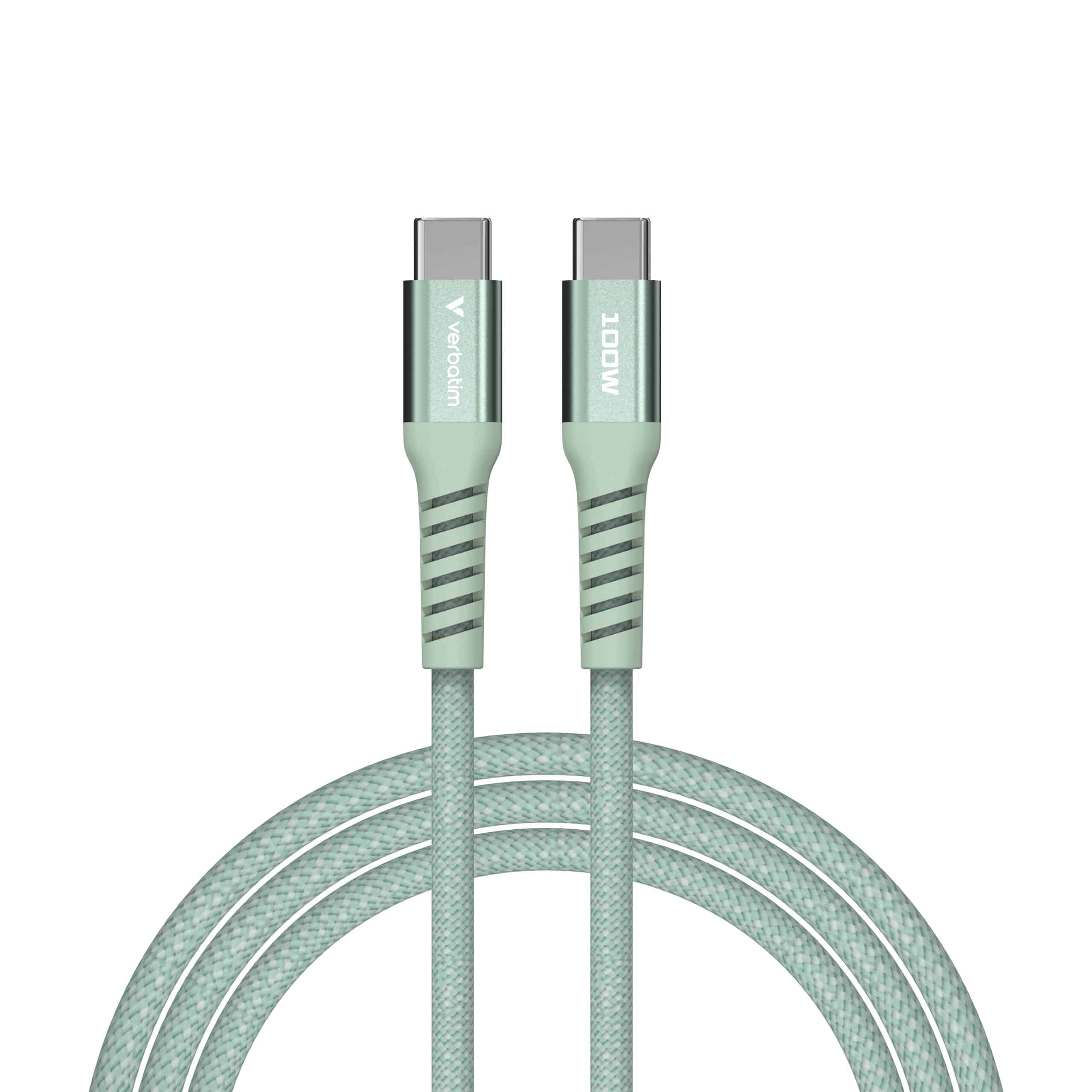 Verbatim Sync & Charge Magnetische Kabel - 100W USB-C naar USB-C 120 cm Groen - Afbeelding 2