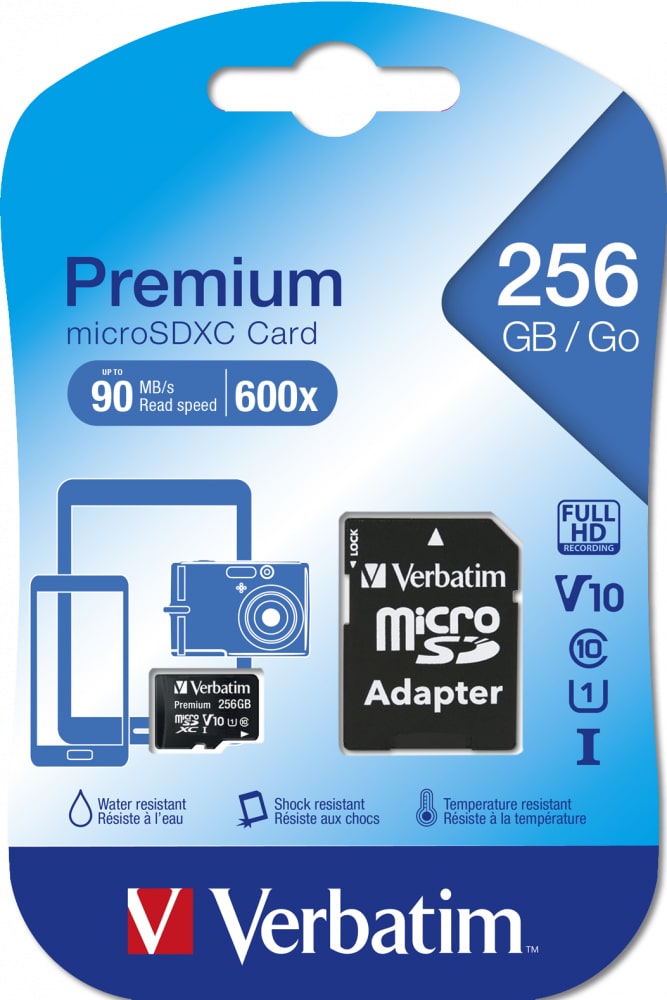 Verbatim Premium U1 256 GB MicroSDXC UHS-I Klasse 10 - Afbeelding 2